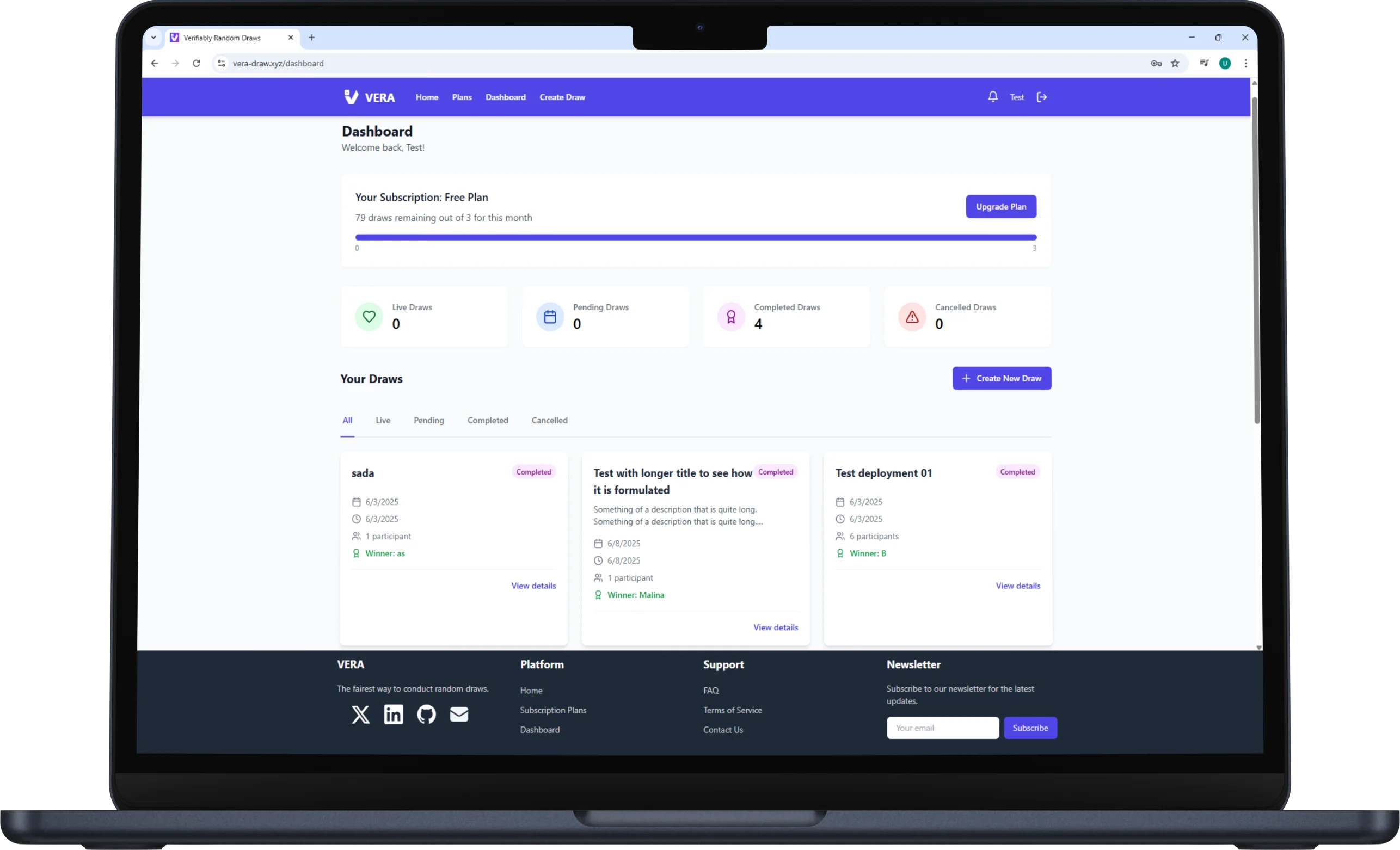VERA app interface